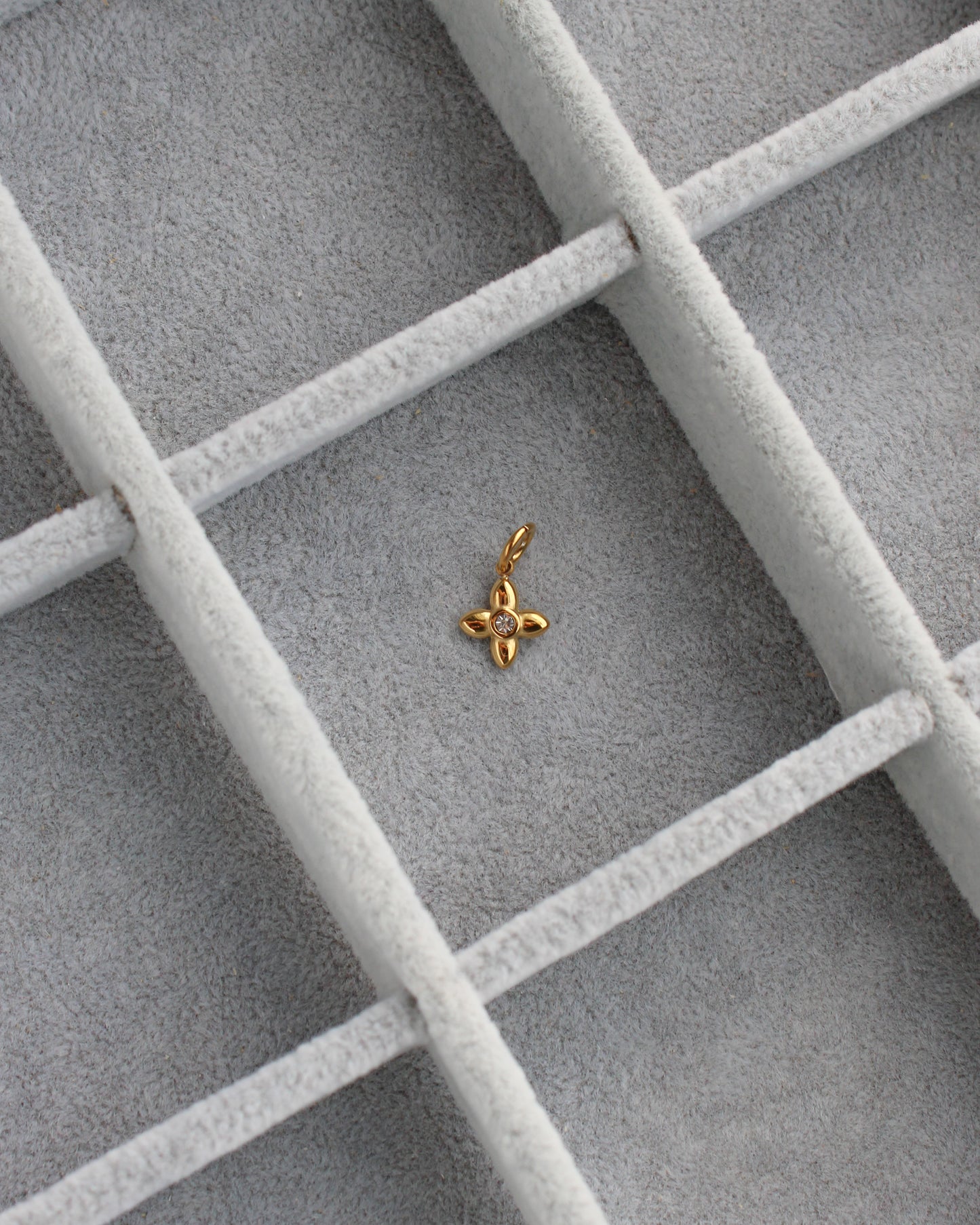 7mm Small Flower PVD Charm, CH410