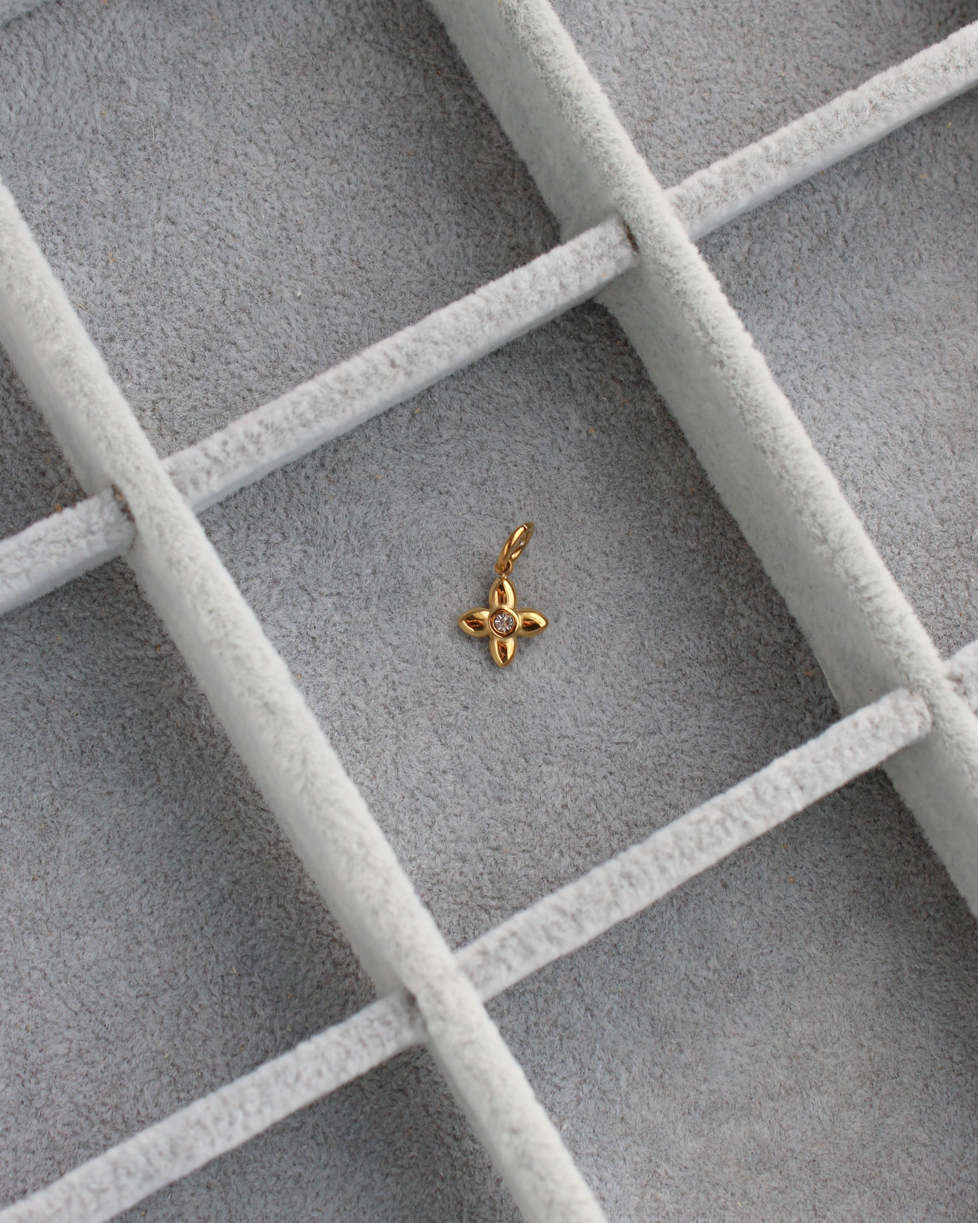 7mm Small Flower PVD Charm, CH410
