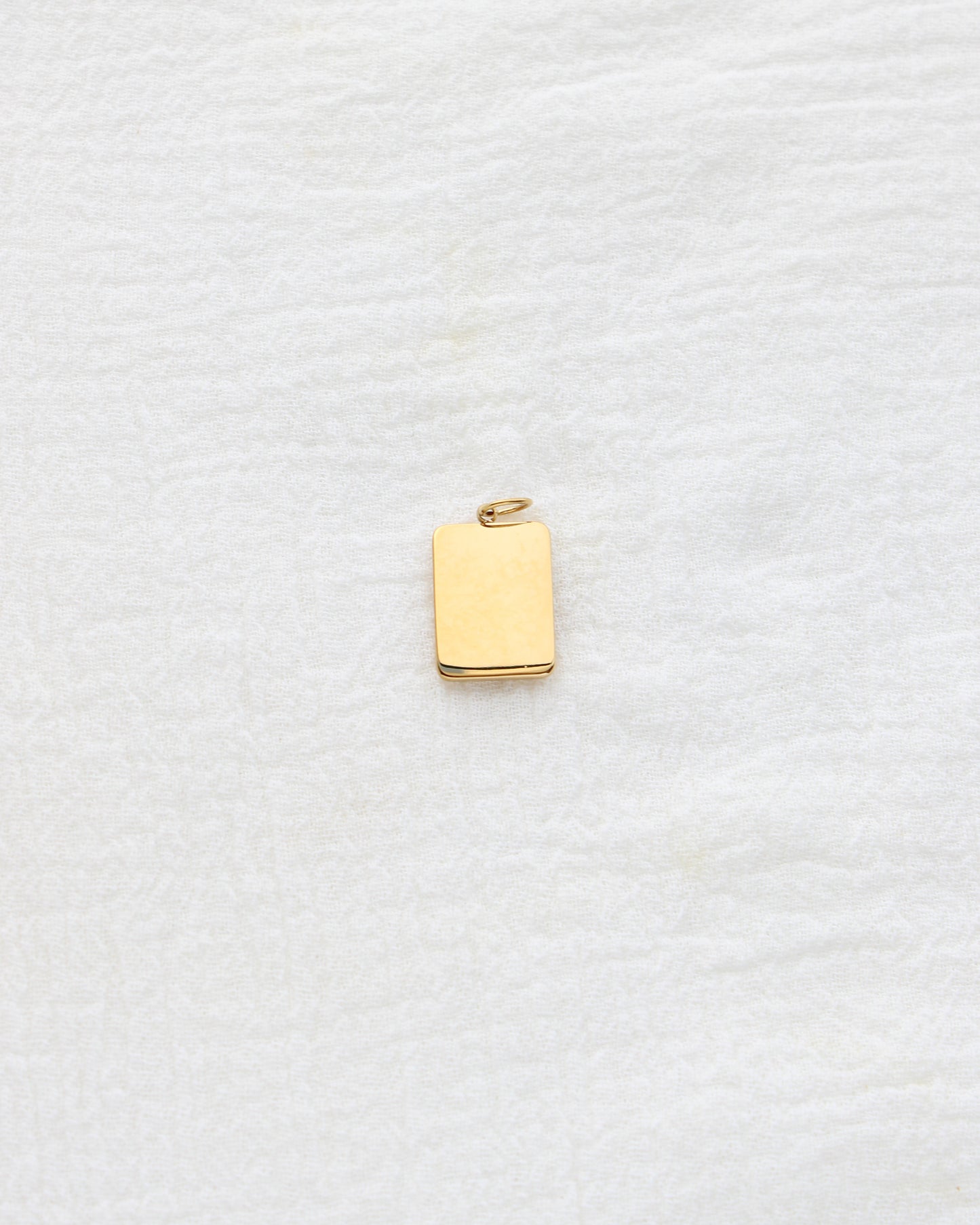 16mm Rectangle Flower PVD Charm, CH408