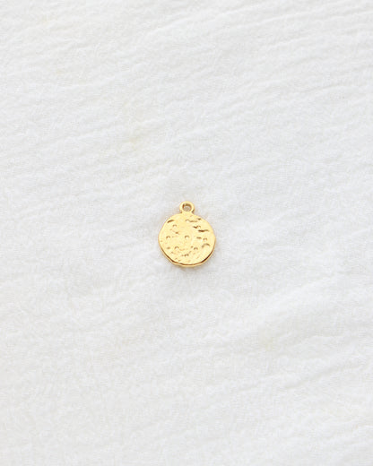 14mm Circle w/ Rhinestones PVD Charm, CH404