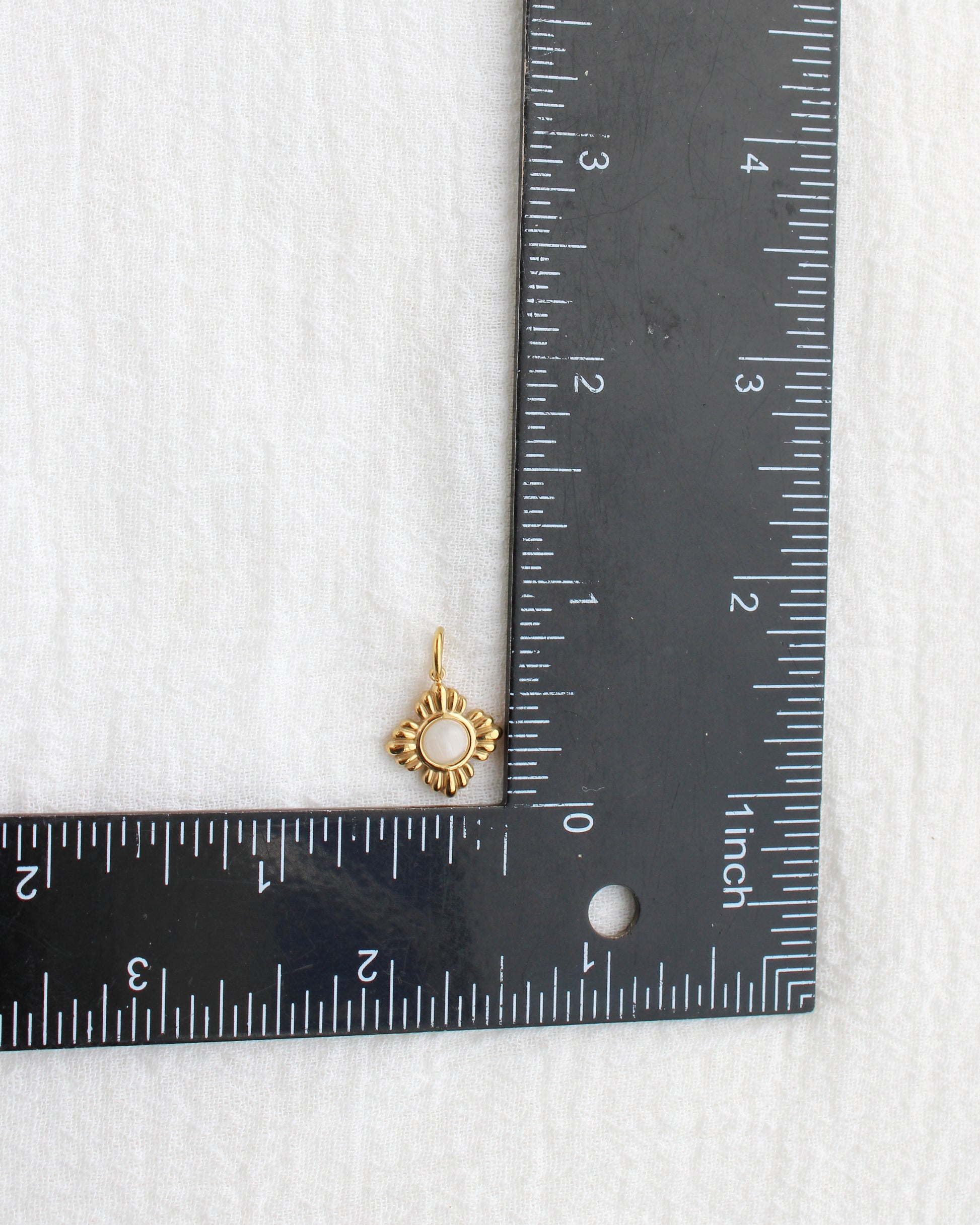 11mm Quatrefoil w/ Opal PVD Charm, CH409