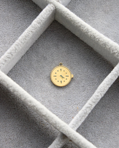 16mm Clock PVD Charm, CH502