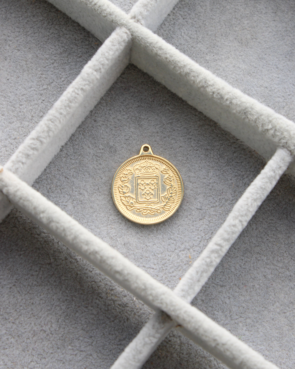 24mm Vintage Coin PVD Charm, CH497