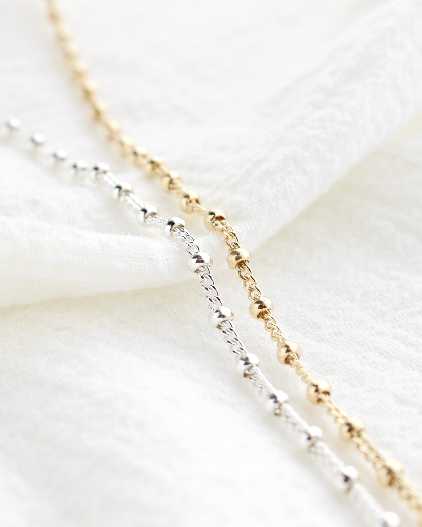 2.7mm Curb Chain with Beads, S273, G273