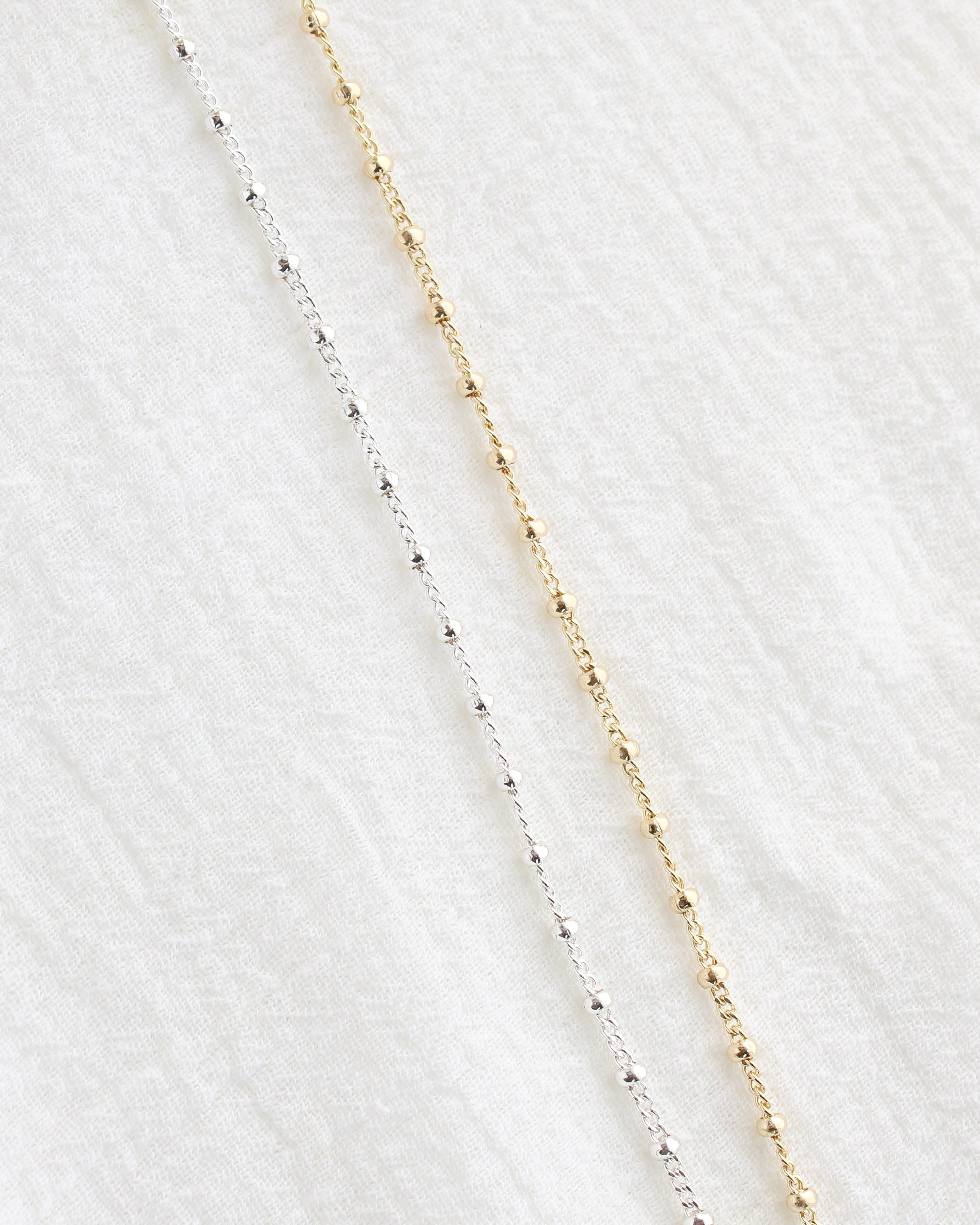 2.7mm Curb Chain with Beads, S273, G273