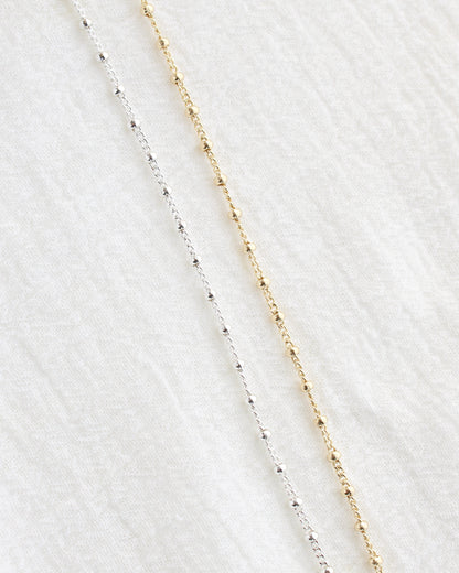 2.7mm Curb Chain with Beads, S273, G273
