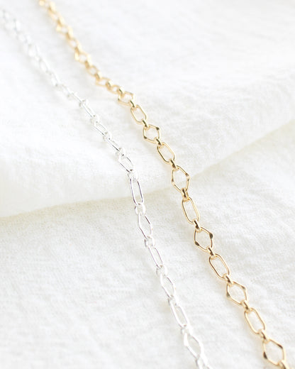 3.3mm Alternate Dapped Diamond and Oval Link Chain 1+1, S274, G274