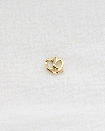 12mm Mini Pretzel PVD Charm, CH444