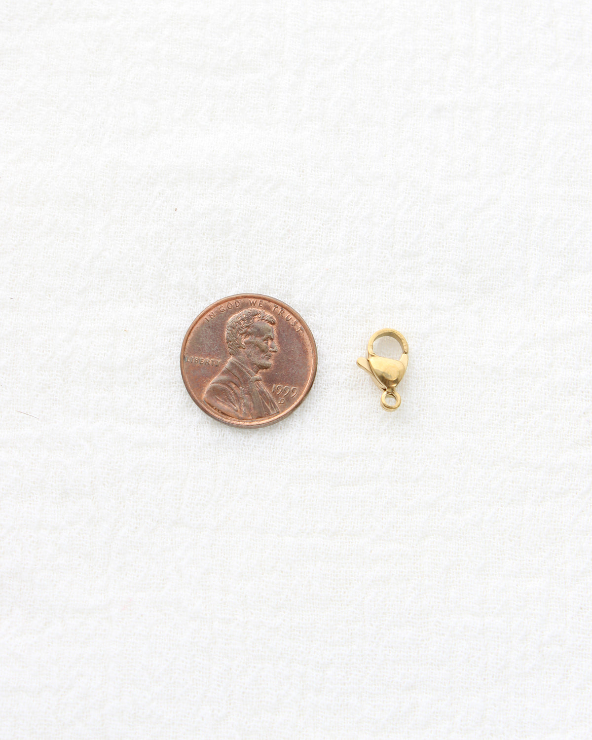12x7mm Lobster Clasp Gold PVD, F25 (Pack of 5)