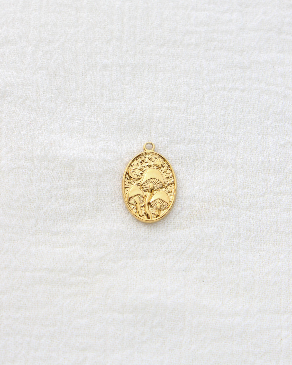 23mm Mushroom Oval PVD Charm, CH454