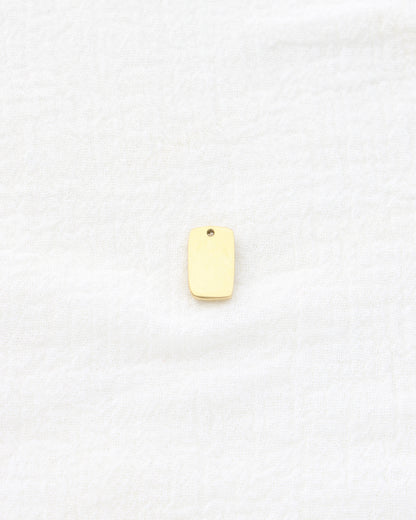15mm Moon & Stars Rectangle PVD Charm, CH448