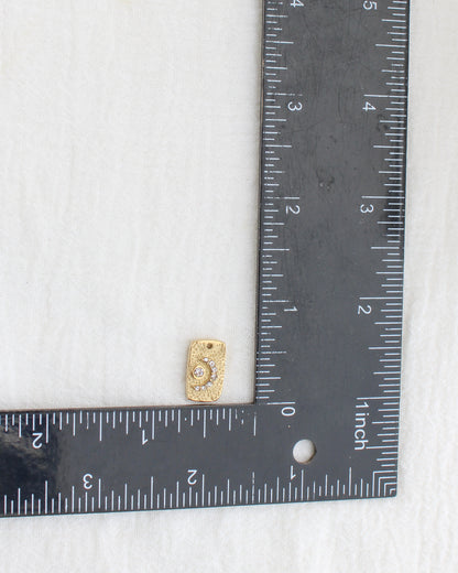 15mm Moon & Stars Rectangle PVD Charm, CH448