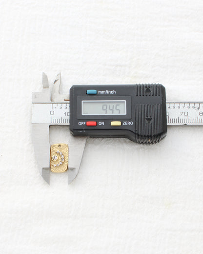 15mm Moon & Stars Rectangle PVD Charm, CH448