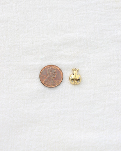 14mm Ladybug w/CZ PVD Charm, CH451