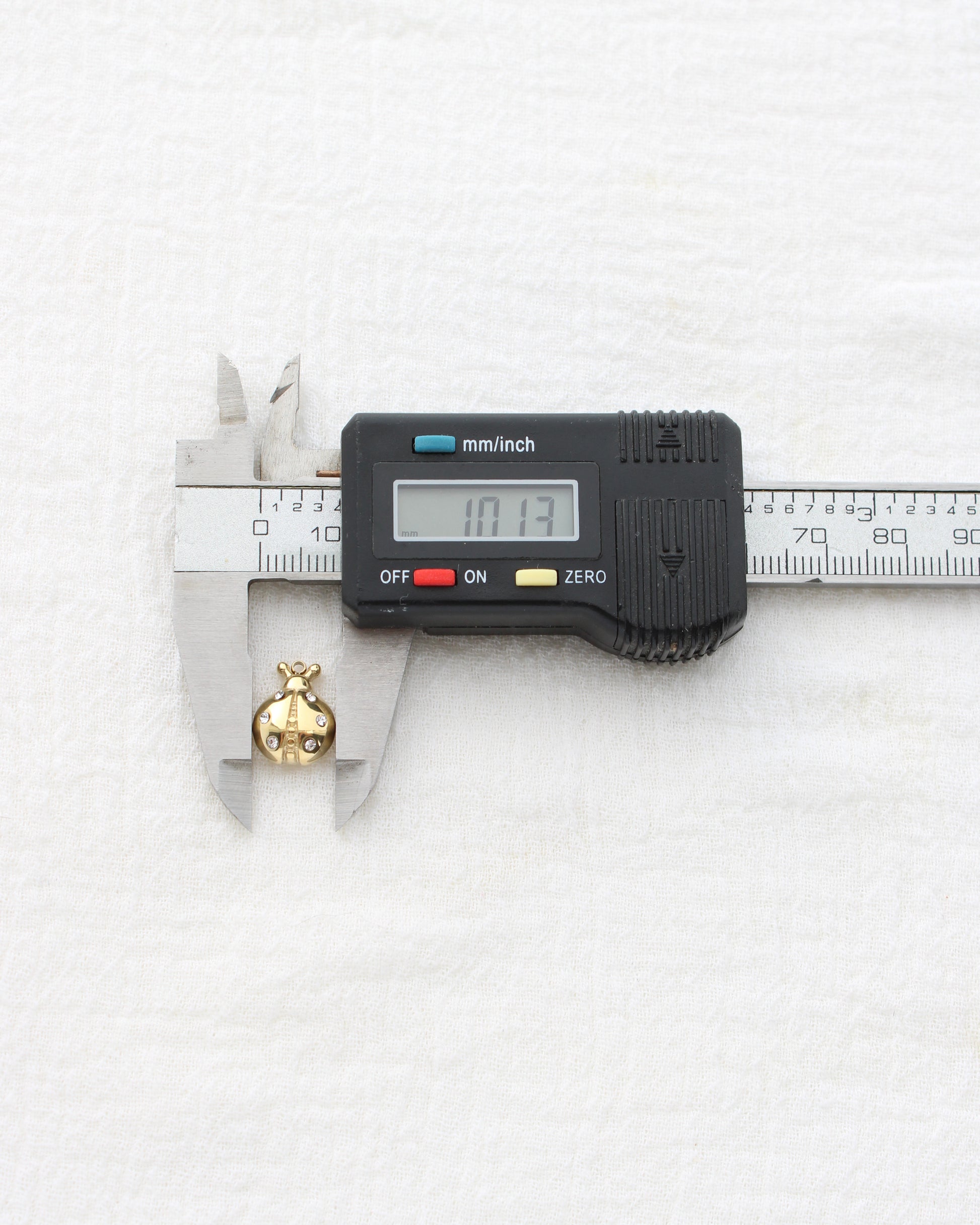 14mm Ladybug w/CZ PVD Charm, CH451