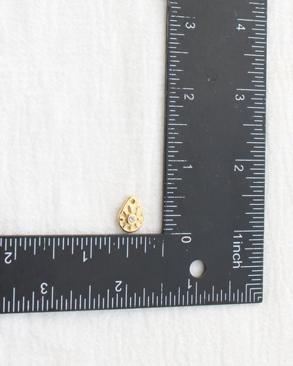 13mm Sun Teardrop w/CZ PVD Charm, CH447