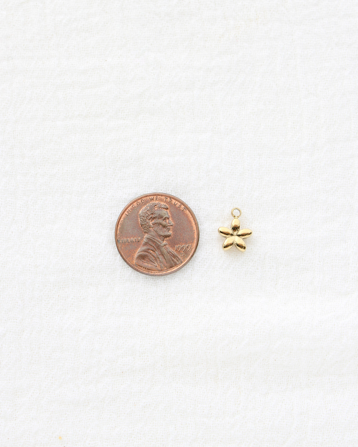 10mm Mini Flower PVD Charm, CH446