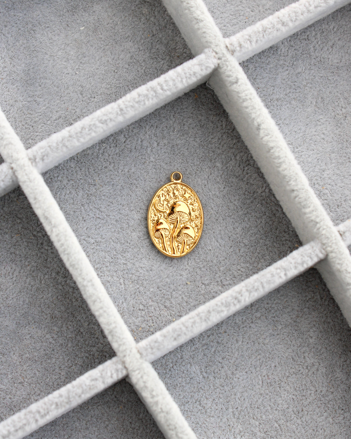 23mm Mushroom Oval PVD Charm, CH454