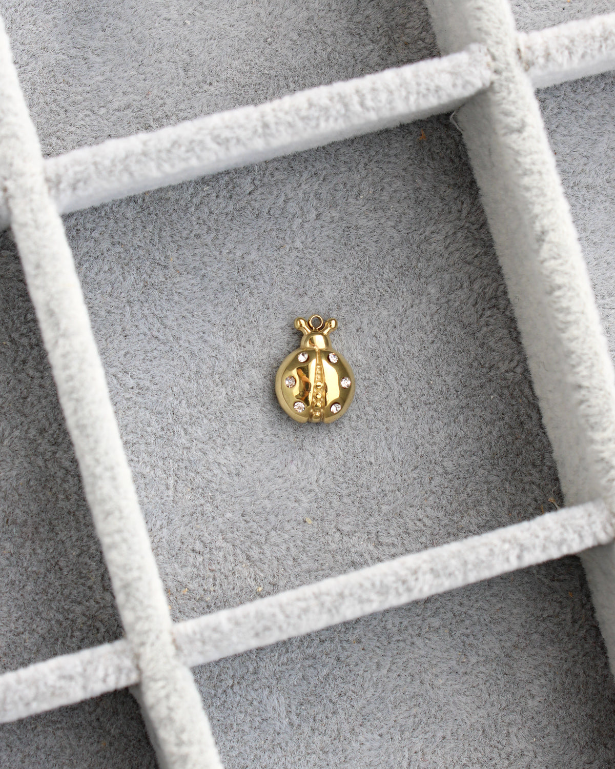 14mm Ladybug w/CZ PVD Charm, CH451