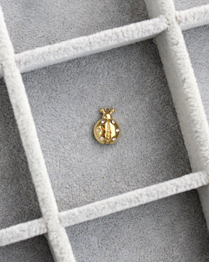 14mm Ladybug w/CZ PVD Charm, CH451