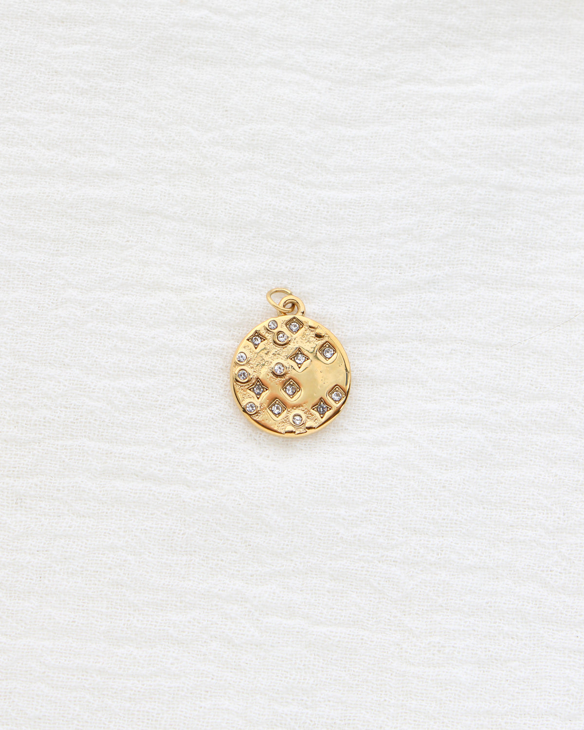 18mm Disc with Zircon PVD Charm, CH460