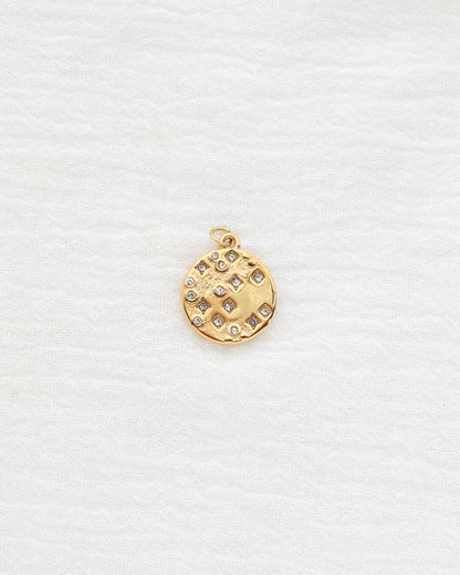 18mm Disc with Zircon PVD Charm, CH460