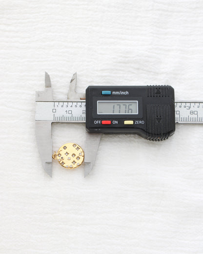 18mm Disc with Zircon PVD Charm, CH460