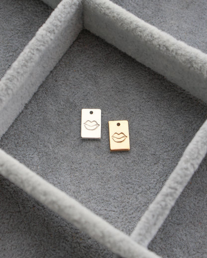 10mm Lips Rectangle Charm, CH266