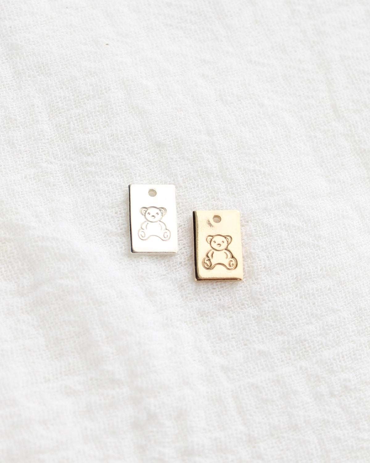 10mm Bear Rectangle Charm, CH266