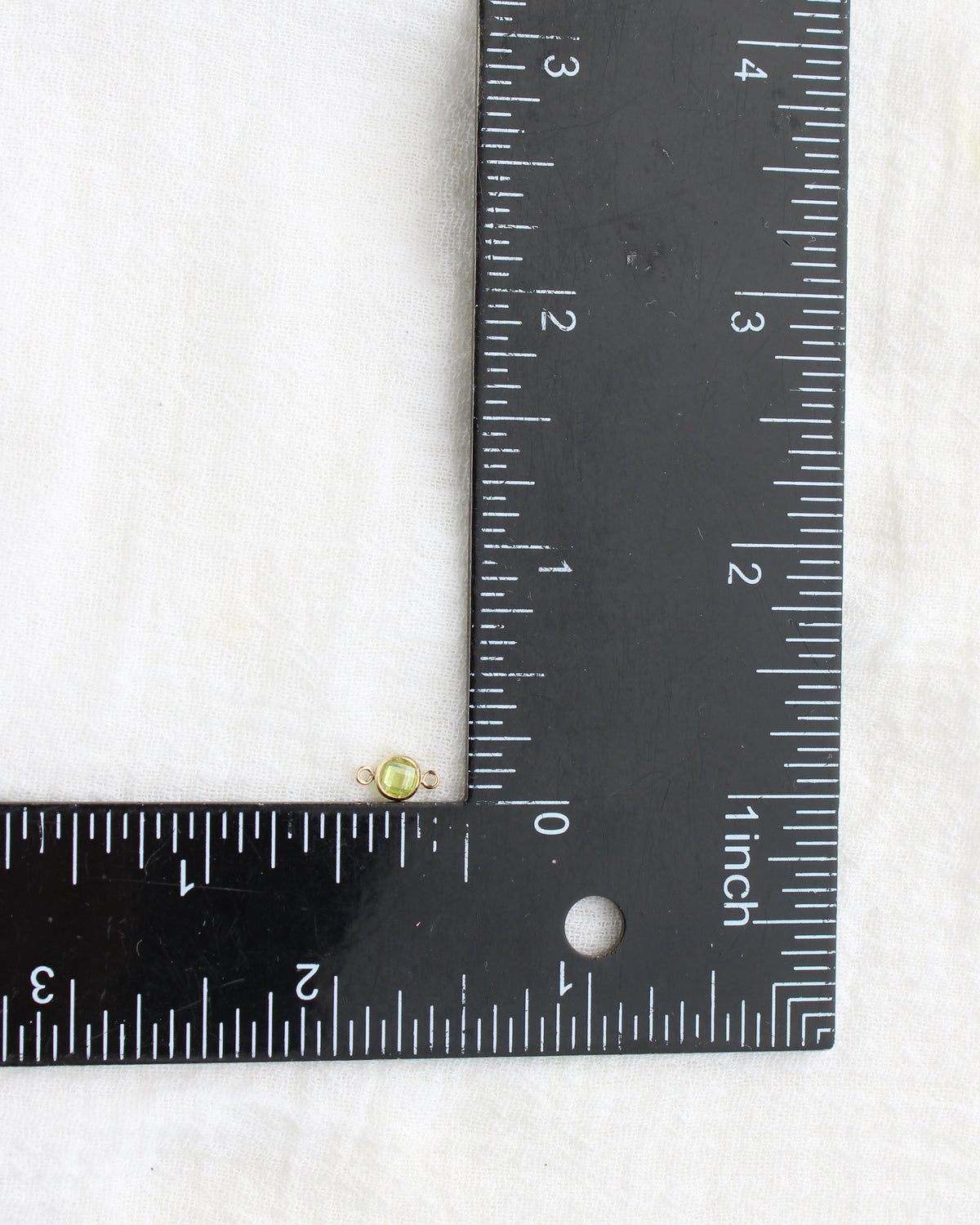 4mm Light Green Stone Connector (Flat Back), DCN107