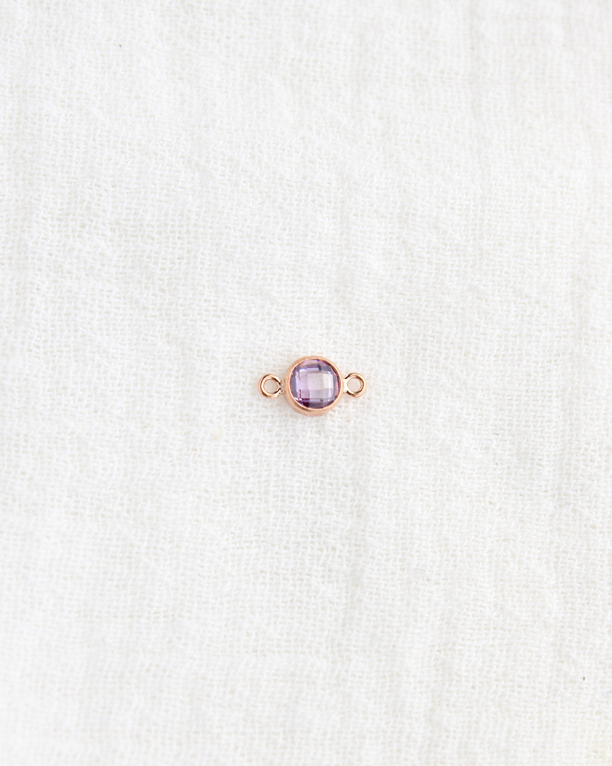 4mm Purple Stone Connector (Flat Back), DCN105