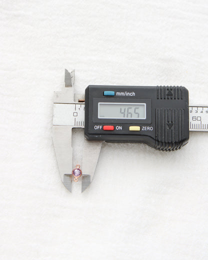 4mm Purple Stone Connector (Flat Back), DCN105