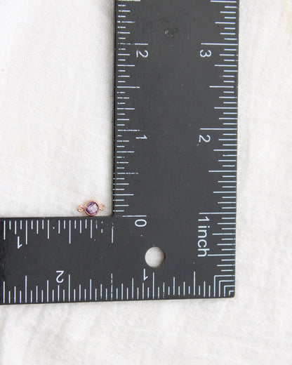4mm Purple Stone Connector (Flat Back), DCN105