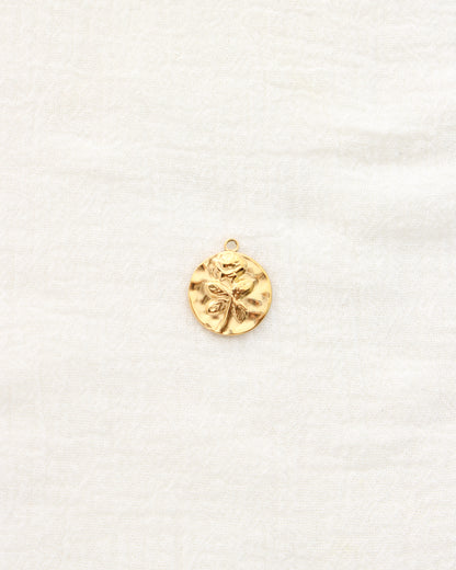 21mm Disc with Rose PVD Charm, CH475