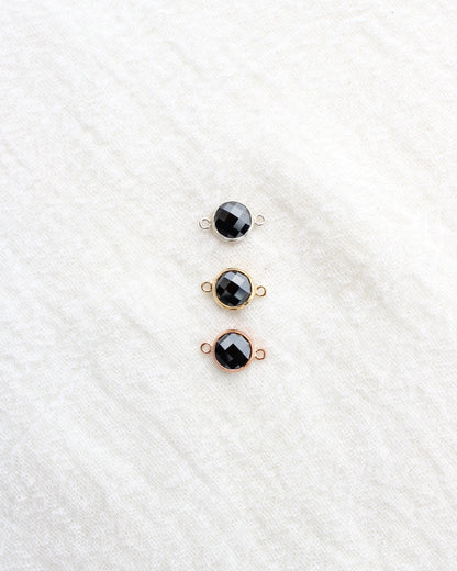 6mm Onyx Double Sided Checkerboard Connector, CN275