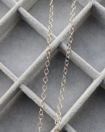 4.5mm Alternate Twisted Mixed Metal Cable Chain, M202