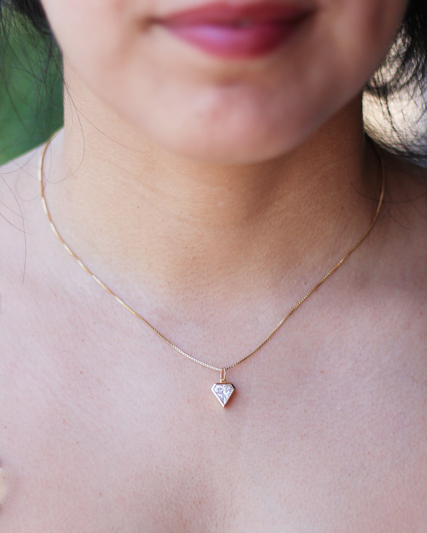 CZ Bezel Diamond Silhouette Charm, CH125