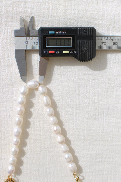 18" Pearl and Paperclip Necklace, N88