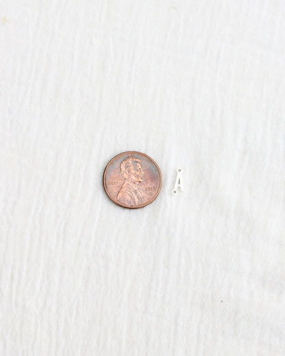 Uppercase Letter Connector, 8.9mm, Sterling Silver, CN441