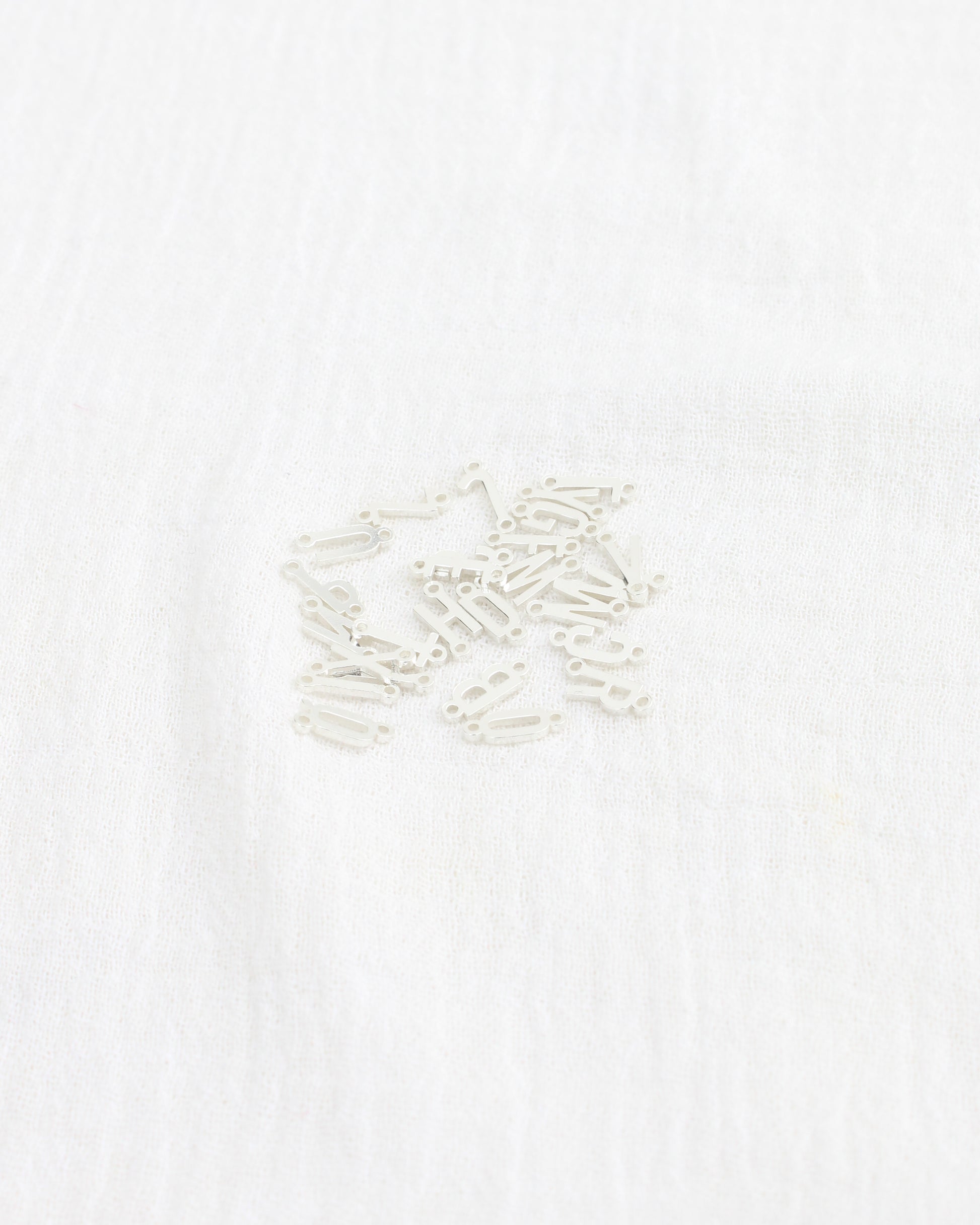 Uppercase Letter Connector, 8.9mm, Sterling Silver, CN441