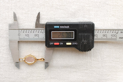 Hand Mirror Charm with Cubic Zirconia, CH297