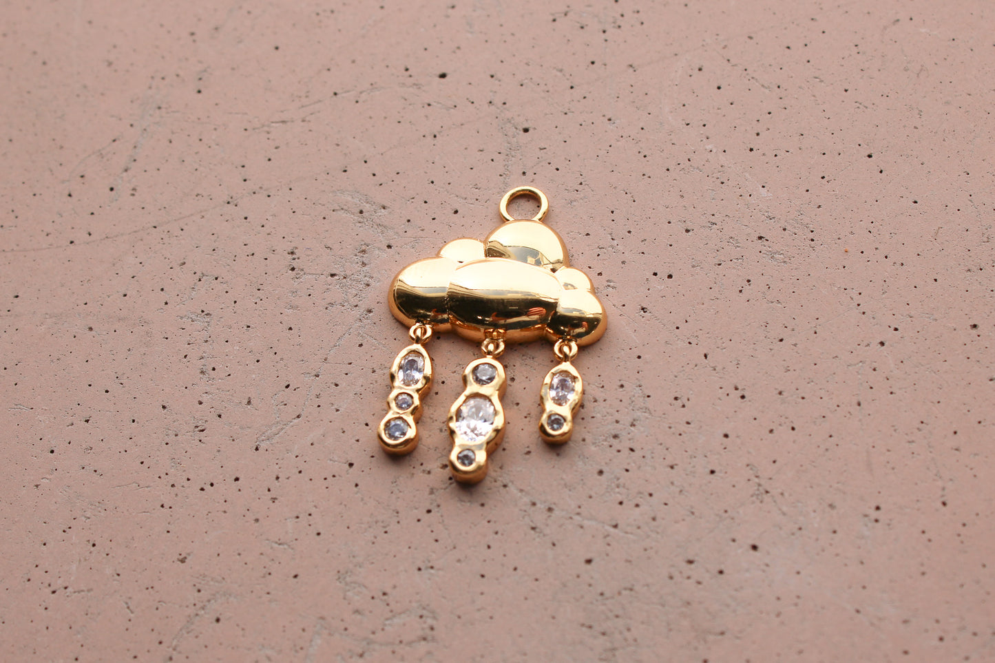 Rain Cloud with Cubic Zirconia Charm, CH300