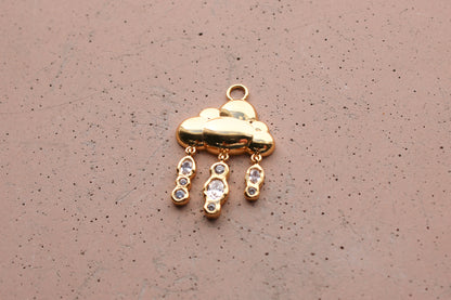 Rain Cloud with Cubic Zirconia Charm, CH300