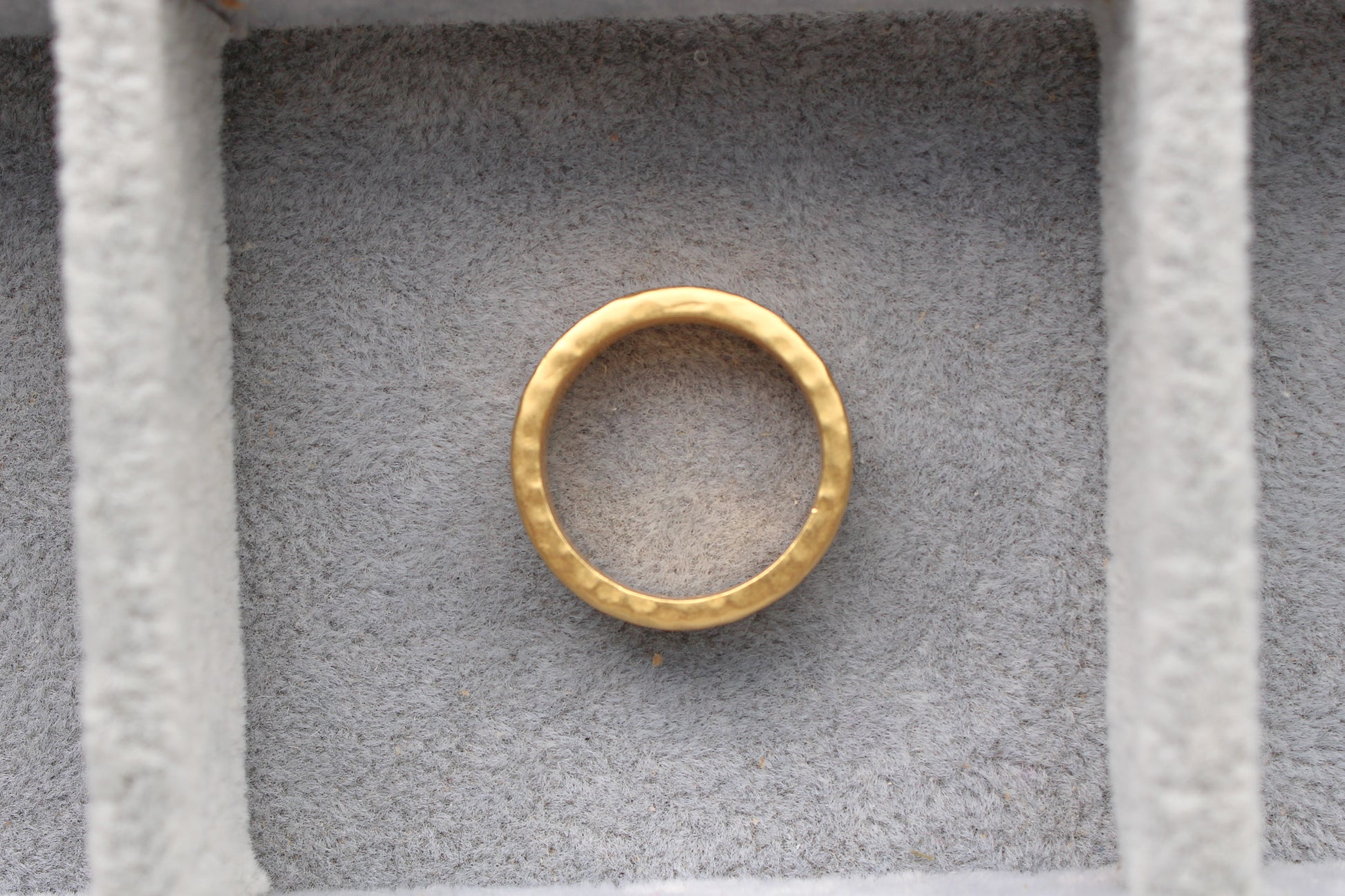 5mm 18K Gold Plated Hammered Cubic Zirconia Evil Eye Ring, R56