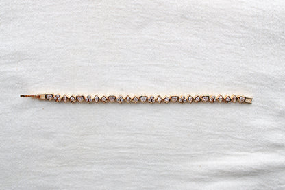 All White CZ Poker Tennis Bracelet, BR57