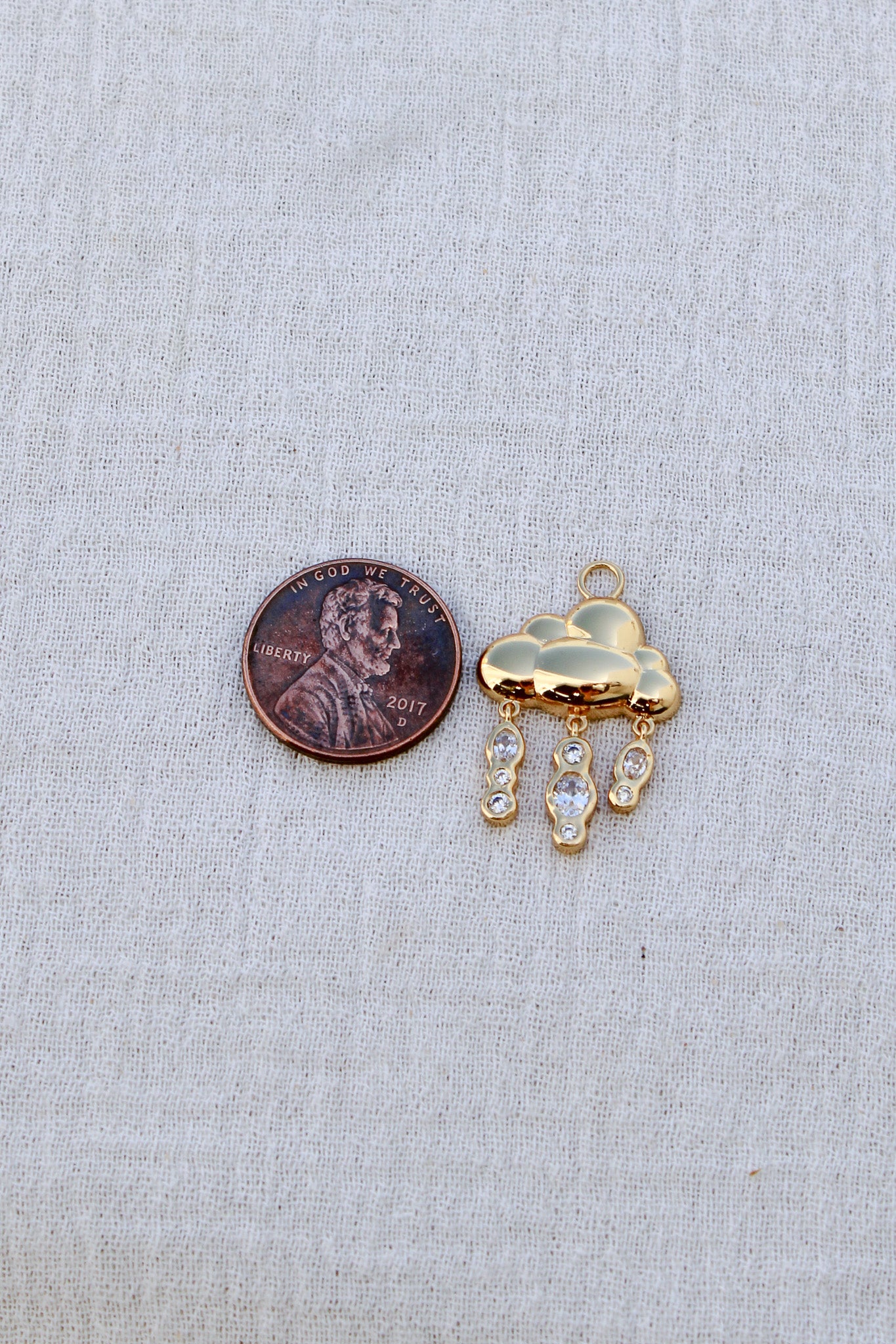 Rain Cloud with Cubic Zirconia Charm, CH300