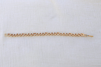 All White CZ Poker Tennis Bracelet, BR57