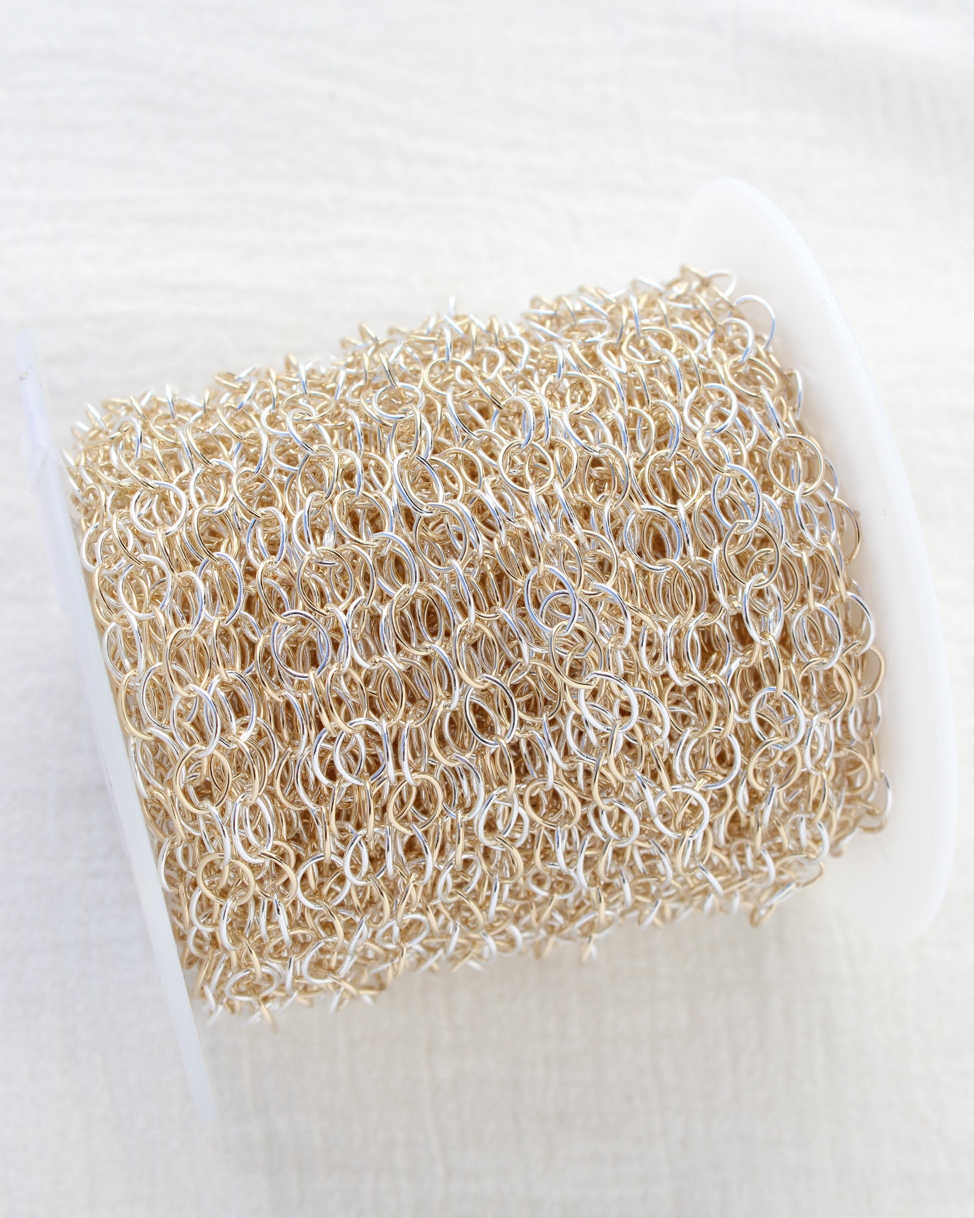 5.8mm mixed metal cable chain, M254