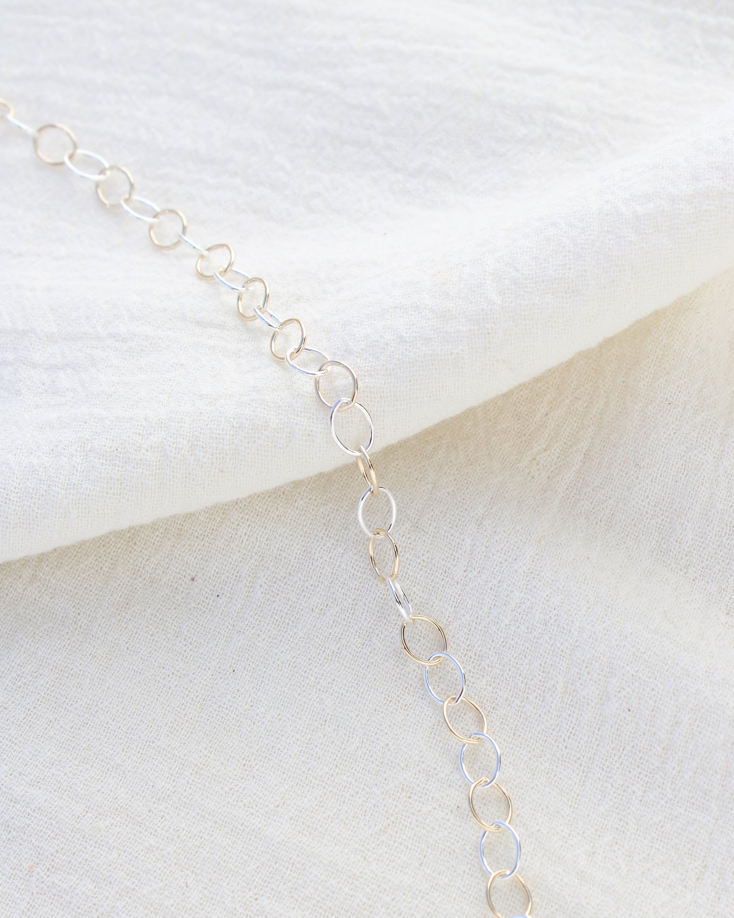 5.8mm mixed metal cable chain, M254