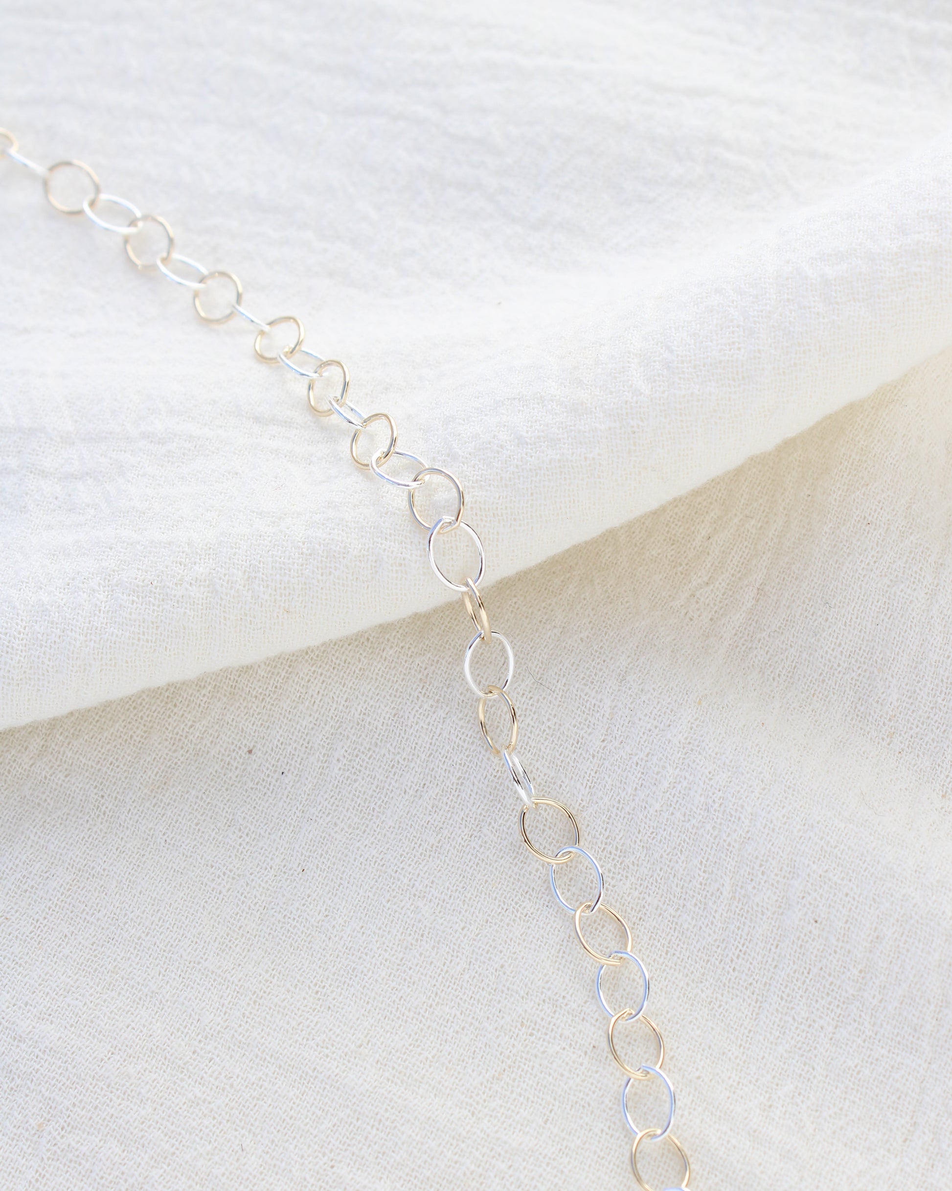 5.8mm mixed metal cable chain, M254